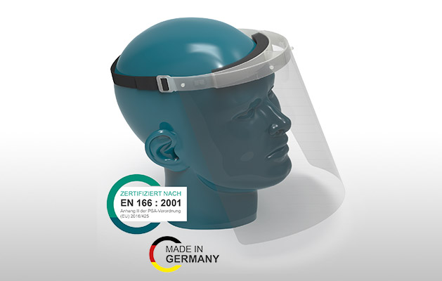 Renz manufactures protective face shields